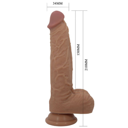 PRETTY LOVE - GODE EN SILICONE JONATHAN 3 VIBRATIONS + 3 TAILLES D'INSERTION TÉLÉCOMMANDE 21 CM