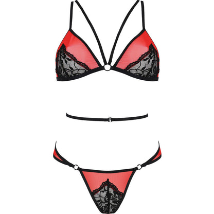 PASSION - ENSEMBLE PIVOINE LIGNE ÉROTIQUE ROUGE S/M