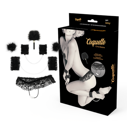 COQUETTE CHIC DESIRE - ACCESSOIRES DENTELLE DELUXE BONDAGE SET