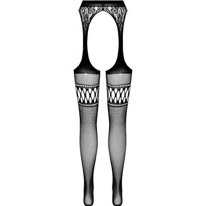 PASSION - S026 COLLANT NERO CON GIARRETTIERA TAGLIA UNICA