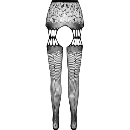 PASSION - COLLANT NOIR AVEC Jarretière S027 TAILLE UNIQUE