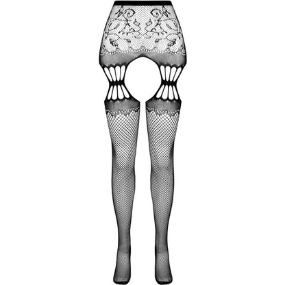 PASSION - COLLANT NOIR AVEC Jarretière S027 TAILLE UNIQUE