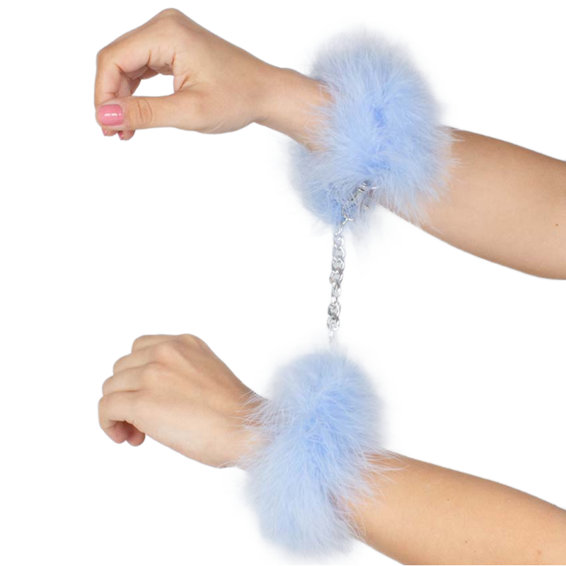 SECRETPLAY - MENOTTES MARABOU BLEU CLAIR