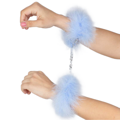 SECRETPLAY - MENOTTES MARABOU BLEU CLAIR