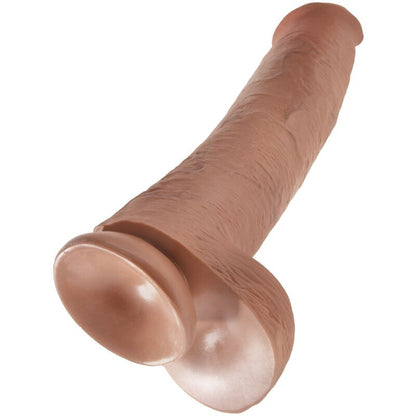 KING COCK - PÉNIS RÉALISTE AVEC BOULES 34,2 CM CARAMEL