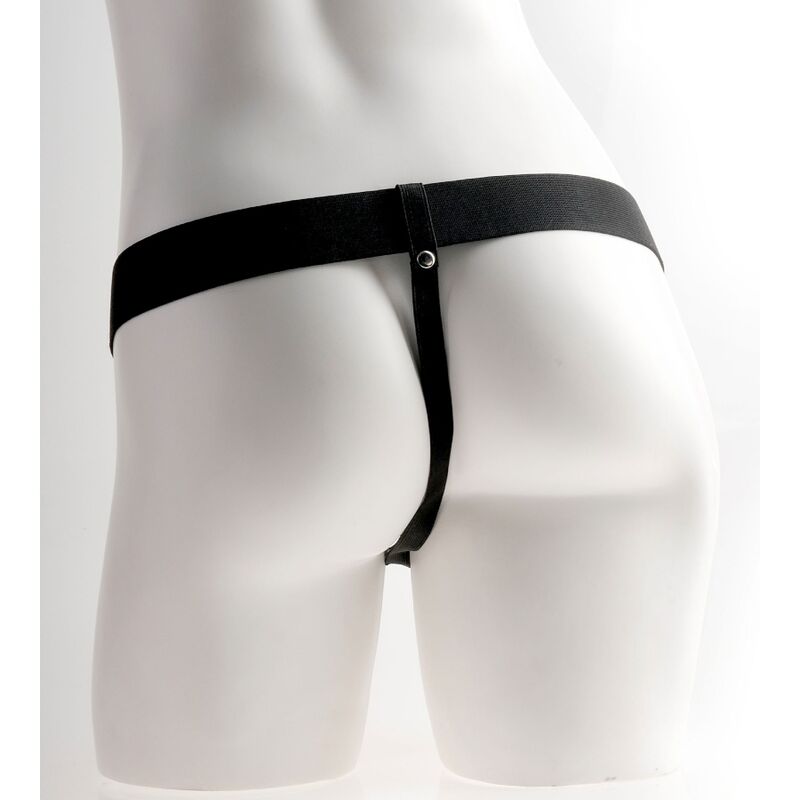 SÉRIE FETISH FANTASY - HARNAIS RÉGLABLE PÉNIS RÉALISTE AVEC BALLES RECHARGEABLES ET VIBRATEUR 28 CM