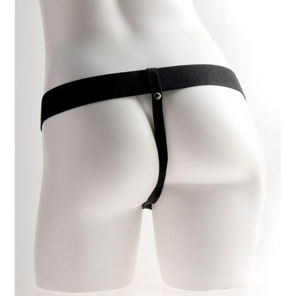 SÉRIE FETISH FANTASY - HARNAIS RÉGLABLE PÉNIS RÉALISTE AVEC BALLES RECHARGEABLES ET VIBRATEUR 28 CM