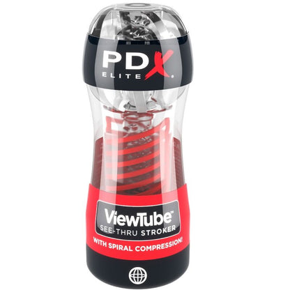 PDX ELITE - STROKER VIEWTUBE 2 COMPRESSION SPIRALE TRANSPARENTE