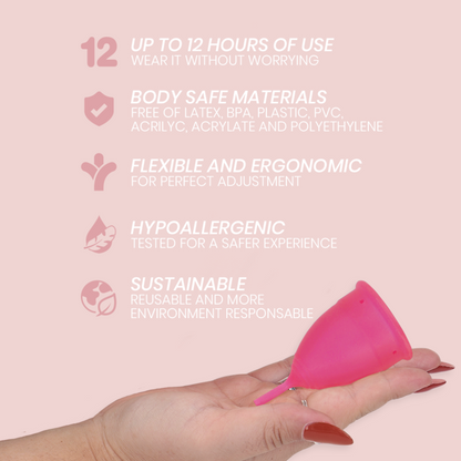 INTIMICHIC - COUPE MENSTRUELLE EN SILICONE DE QUALITÉ MÉDICALE - TAILLE S