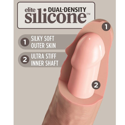 KING COCK - GODE VIBRANT ET SILICONE RÉALISTE ELITE 15,2 CM