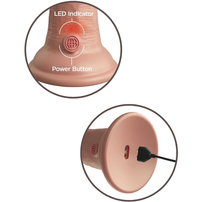 KING COCK - GODE VIBRANT ET SILICONE RÉALISTE ELITE 15,2 CM