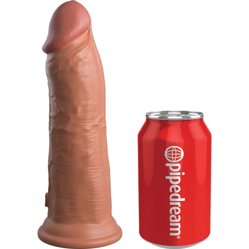 KING COCK - GODE VIBRANT ET SILICONE RÉALISTE ELITE 20,3 CM CARAMEL