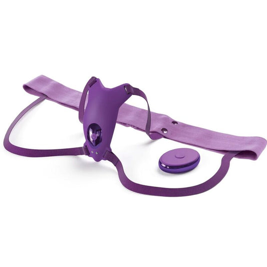 FANTASY FOR HER - HARNAIS AVEC PAPILLON VIBRANT, RECHARGEABLE ET TÉLÉCOMMANDE VIOLET