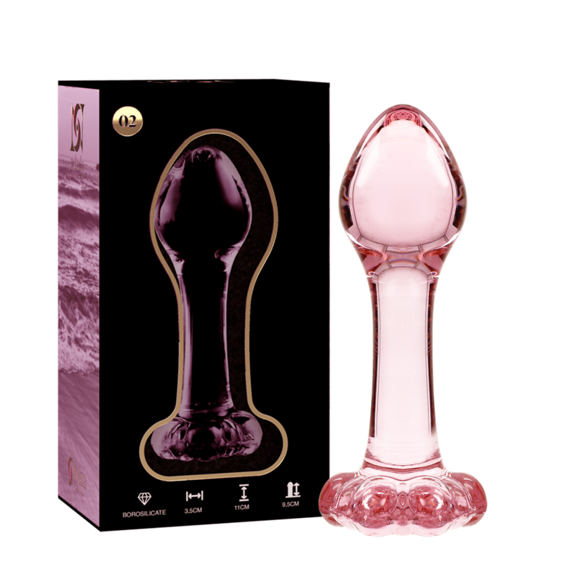 SÉRIE NEBULA PAR IBIZA - MODÈLE 2 PLUG ANAL VERRE BOROSILICATE TRANSPARENT 11 CM -O- 3,5 CM