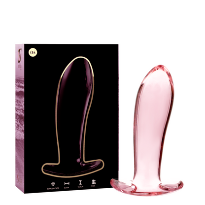 SÉRIE NEBULA PAR IBIZA - PLUG ANAL MODÈLE 5 VERRE BOROSILICATE TRANSPARENT 12,5 CM -OU- 3,5 CM