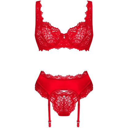 OBSESSIVE - ENSEMBLE AMOR CHERRIS 3 PIÈCES S/M