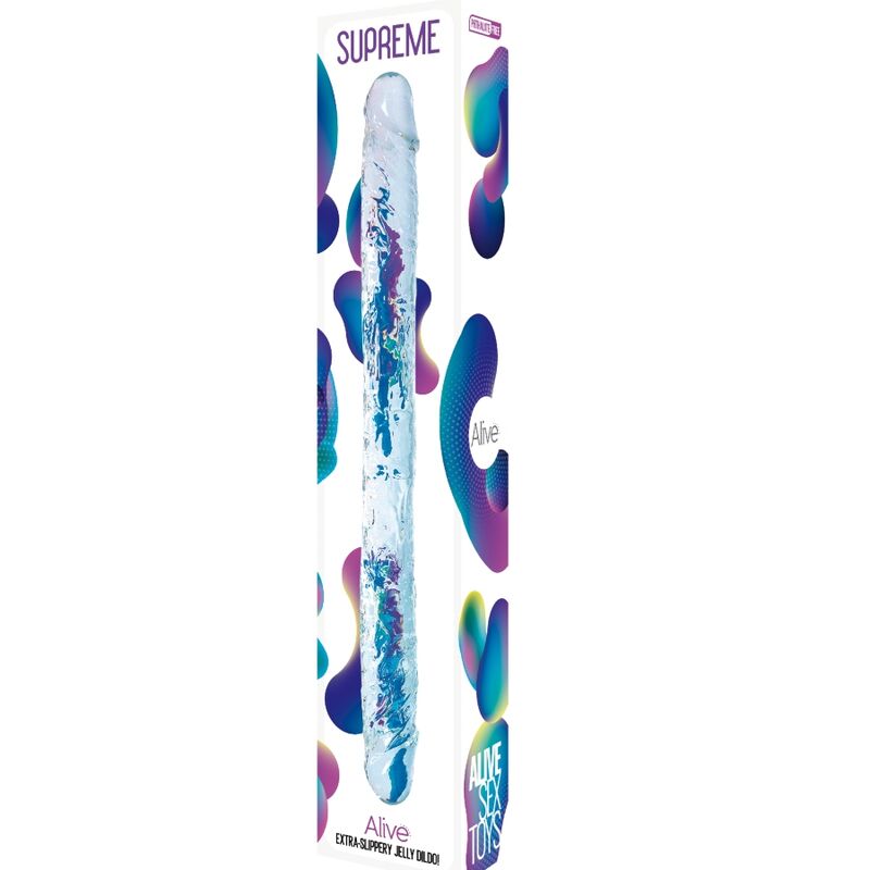 ALIVE - PÉNIS TRANSPARENT RÉALISTE SUPRÊME 38,5 CM