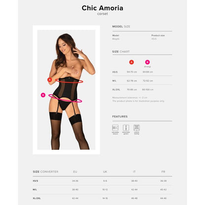 OBSESSIF - CORSET CHIC AMORIA ET TONGA XS/S