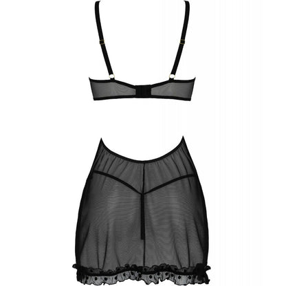 PASSION - CHEMISE MARINA ET STRING NOIR S/M