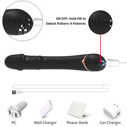 ARMONY - VIBRATEUR GODE EN SILICONE NOIR