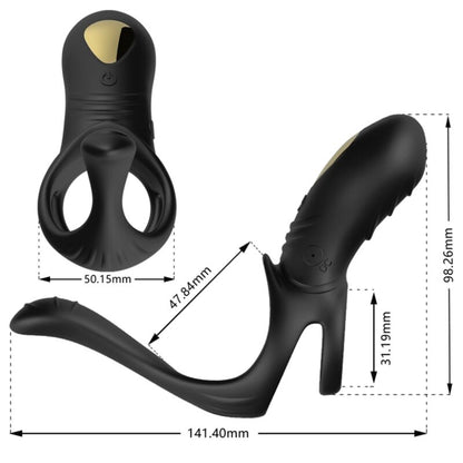 ARMONY - JOY JUMPER RING VIBRATEUR POUR COUPLES ET TÉLÉCOMMANDE ANAL PLUG NOIR