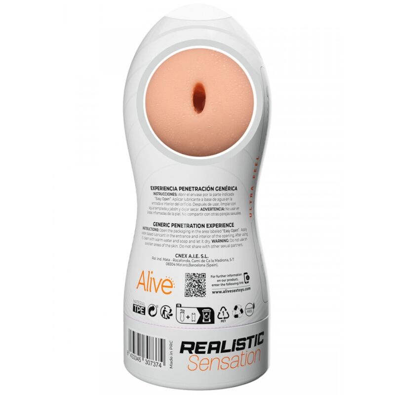 ALIVE - MASTURBADEUR MÂLE MAXI FLEX GÉNÉRIQUE TAILLE L