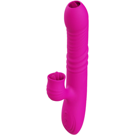 ARMONY - VIBRATEUR MULTIFONCTION FANNY DOUBLE LANGUE EFFET CHALEUR FUCHSIA