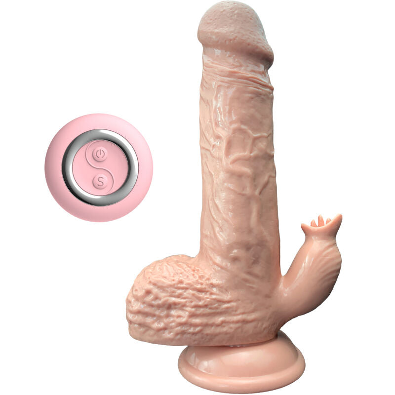 ARMONY - VIBRATEUR RÉALISTE ET GODE PUISSANT AVEC STIMULATEUR DE LANGUE 19 CM