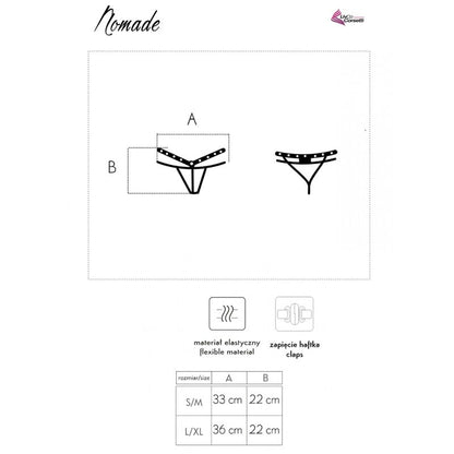 LIVCO CORSETTI FASHION - STRING NOMADE SANS ENTREJAMBE NOIR