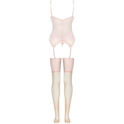 LIVCO CORSETTI FASHION - ENSEMBLE CORSET PERSINNE PÊCHE + SLIPS + CHAUSSETTES