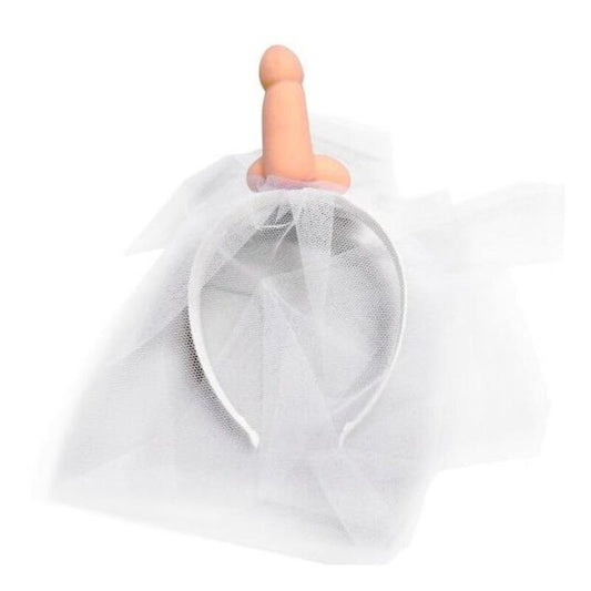 DIABLO PICANTE - VOILE DE MARIAGE BLANC AVEC PÉNIS