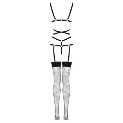 LIVCO CORSETTI FASHION - THIARA LC 20213 ENSEMBLE CORPS + CHAUSSETTES NOIR S/M