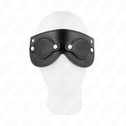 KINK - MASQUE EN CUIR AVEC COUVRE-YEUX AMOVIBLE 22 x 9 CM