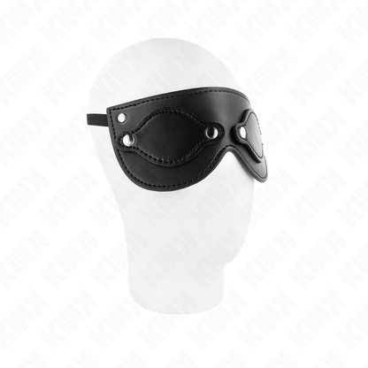 KINK - MASQUE EN CUIR AVEC COUVRE-YEUX AMOVIBLE 22 x 9 CM