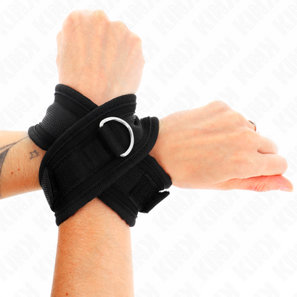 KINK - MANCHETTES CROIX NOIRES 34 X 5,5 CM