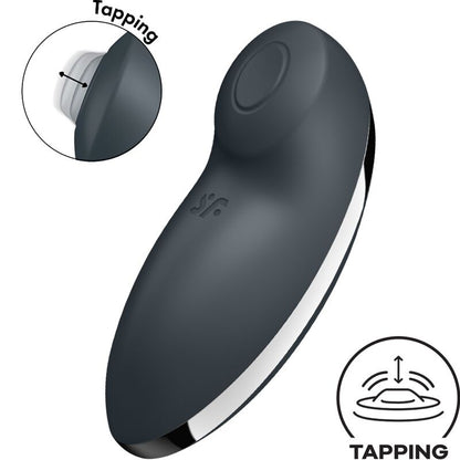SATISFYER - TAP & CLIMAX 2 WIBRATOR I STYMULATOR SZARY
