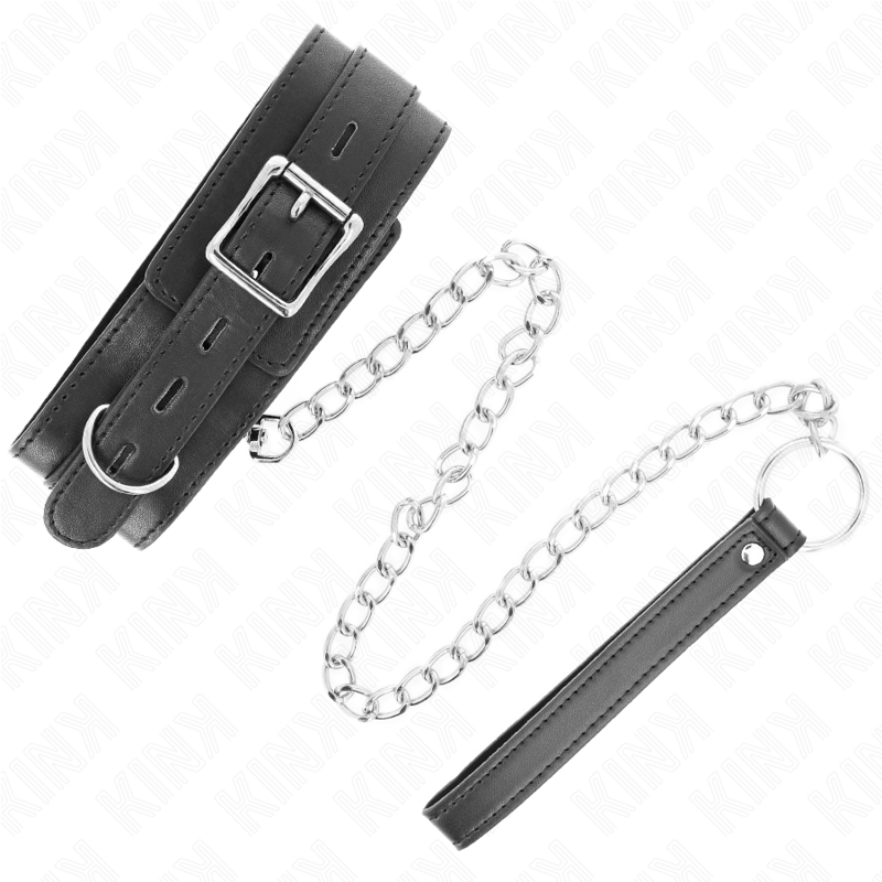 KINK - COLLIER AVEC CEINTURE 65 CM AVEC BRACELET NOIR 54 X 4,5 CM