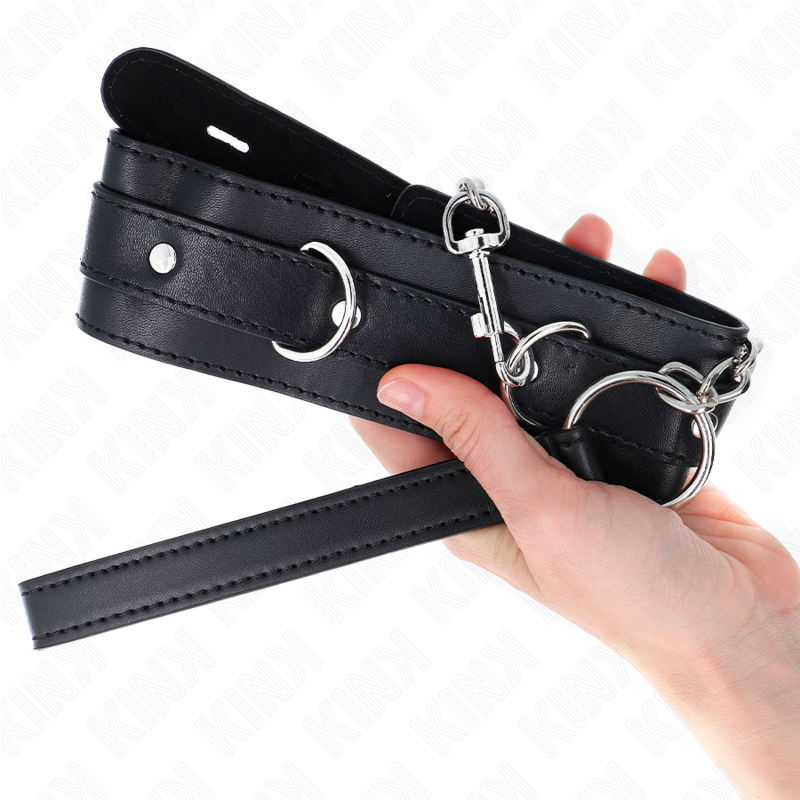 KINK - COLLIER AVEC CEINTURE 65 CM AVEC BRACELET NOIR 54 X 4,5 CM