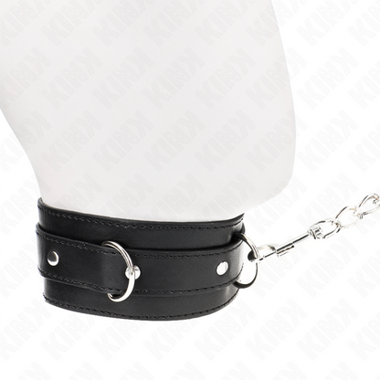 KINK - COLLIER AVEC CEINTURE 65 CM AVEC BRACELET NOIR 54 X 4,5 CM