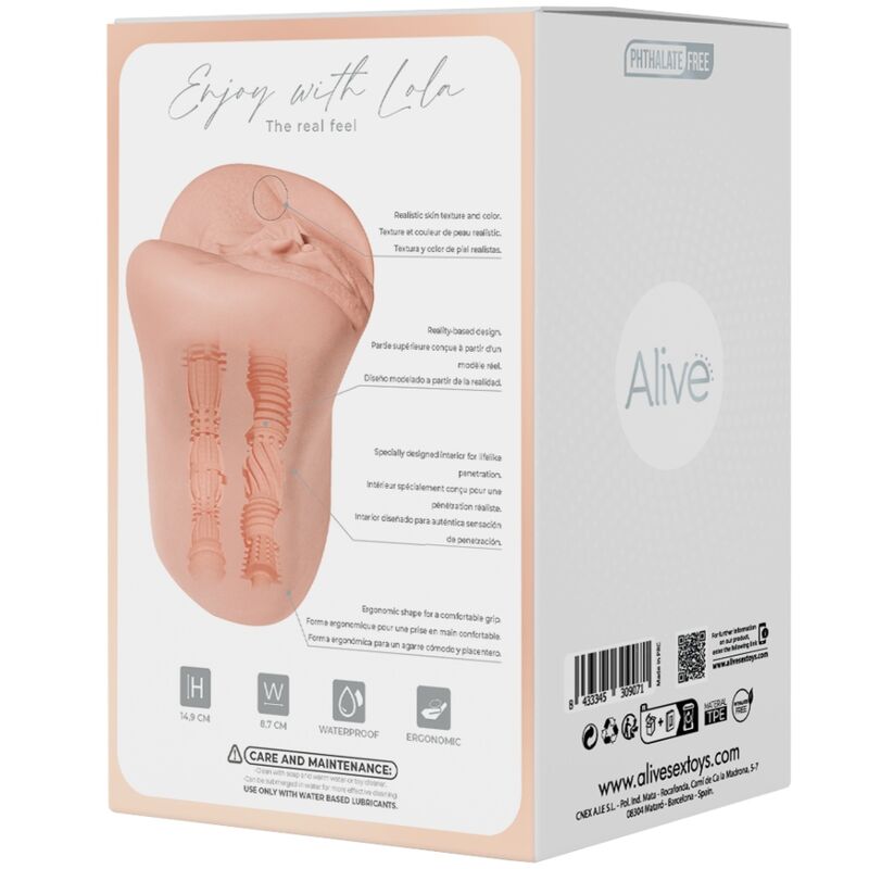 ALIVE - MASTURBATEUR MÂLE FLEX VAGINAL TAILLE M