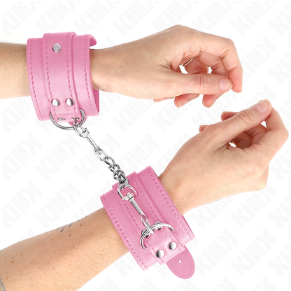 KINK - RÉSISTANCE DE POIGNET ROSE SIMPLE RÉGLABLE 20-23 CM X 5,5 CM