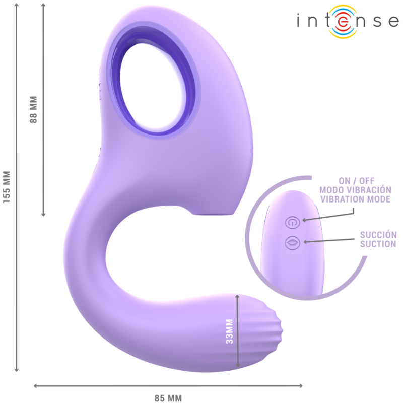 INTENSE - BAXTER WIBRATOR I STYMULATOR FIOLETOWY PILOT