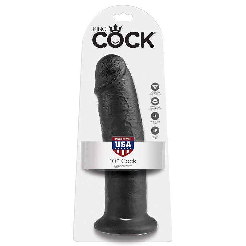 KING COCK - 10 GODES NOIR 25 CM