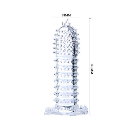 BAILE - GAINE PÉNIENNE À POINTS STIMULANTS ROSE 14 CM
