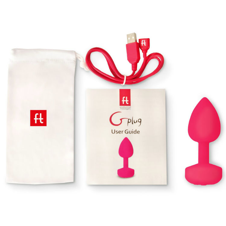 G-VIBE - VIBRATEUR ANAL RECHARGEABLE FUNTOYS GPLUG GRAND ROSE FLUO 3.9CM