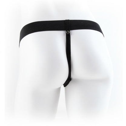 SÉRIE FETISH FANTASY - SÉRIE 9 Sangle creuse avec boules 22,9 cm marron