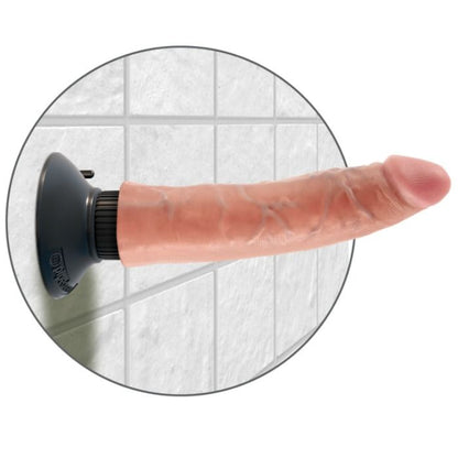 KING COCK - GODE VIBRATEUR 17,78 CM NATUREL
