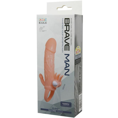 BAILE - COUVERCLE DE PÉNIS BRAVE MAN AVEC CLITO ET CHAIR POUR STIMULATION ANAL 16,5 CM