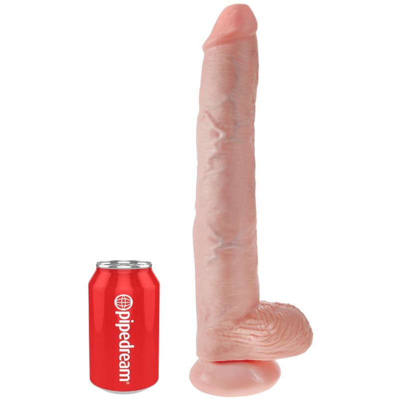 KING COCK - GODE À BOULES 35,6 CM CHAIR