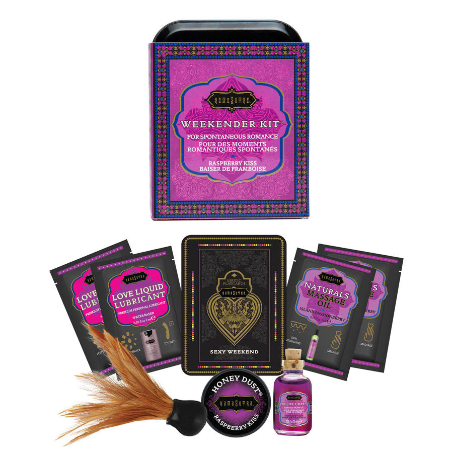 KAMASUTRA - KIT EN ÉTAIN WEEKENDER FRAMBOISE KISS FRAMBOISE